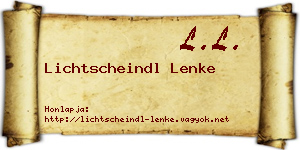 Lichtscheindl Lenke névjegykártya
